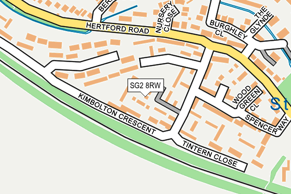 SG2 8RW map - OS OpenMap – Local (Ordnance Survey)
