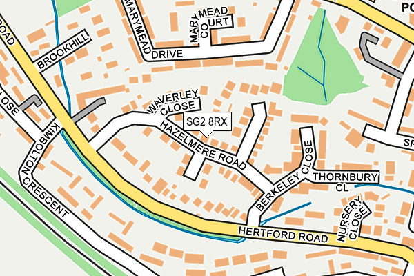 SG2 8RX map - OS OpenMap – Local (Ordnance Survey)