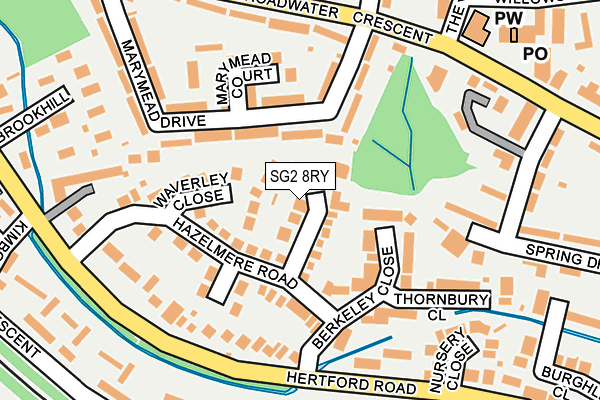 SG2 8RY map - OS OpenMap – Local (Ordnance Survey)