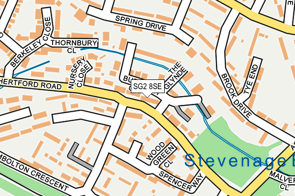 SG2 8SE map - OS OpenMap – Local (Ordnance Survey)