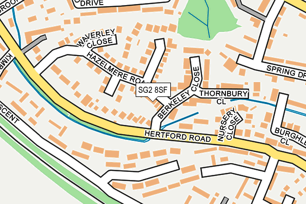 SG2 8SF map - OS OpenMap – Local (Ordnance Survey)