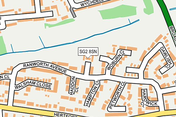 SG2 8SN map - OS OpenMap – Local (Ordnance Survey)