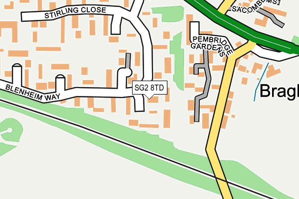 SG2 8TD map - OS OpenMap – Local (Ordnance Survey)