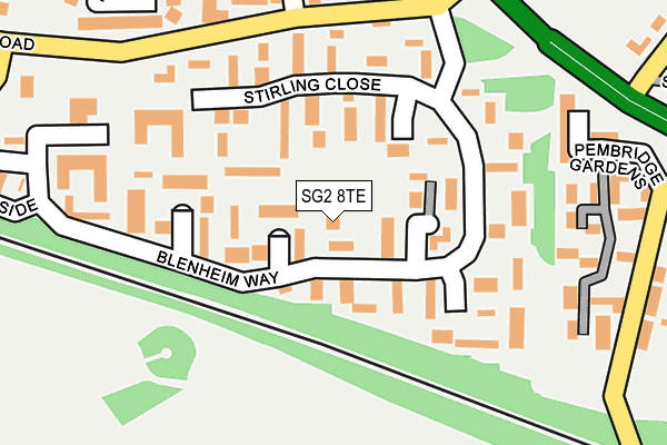 SG2 8TE map - OS OpenMap – Local (Ordnance Survey)