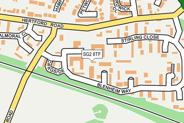 SG2 8TF map - OS OpenMap – Local (Ordnance Survey)