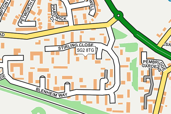 SG2 8TG map - OS OpenMap – Local (Ordnance Survey)