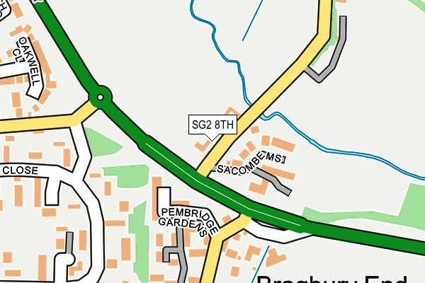 SG2 8TH map - OS OpenMap – Local (Ordnance Survey)