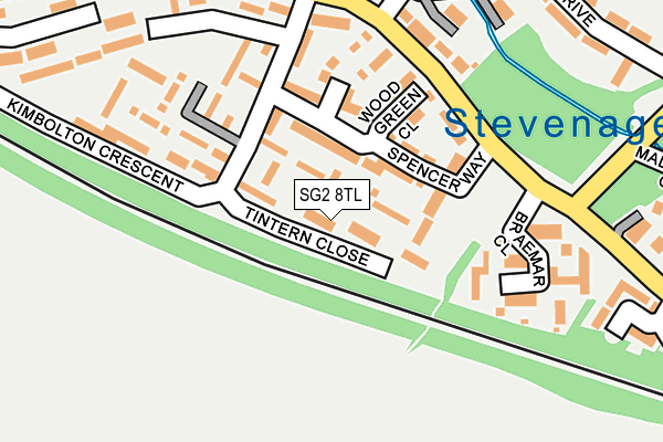 SG2 8TL map - OS OpenMap – Local (Ordnance Survey)
