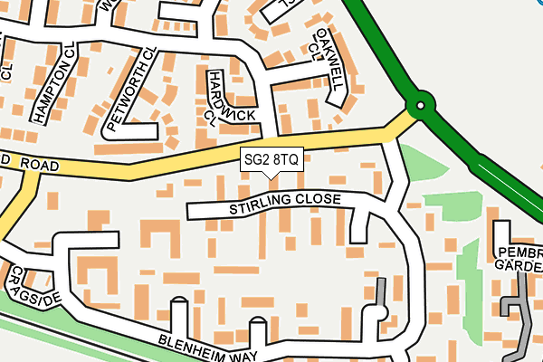SG2 8TQ map - OS OpenMap – Local (Ordnance Survey)