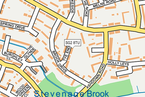SG2 8TU map - OS OpenMap – Local (Ordnance Survey)
