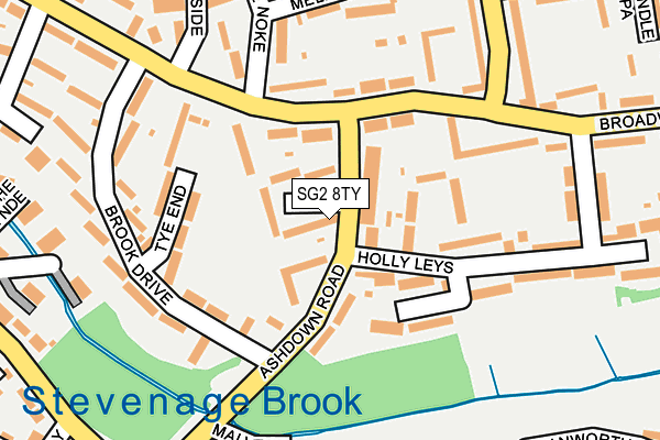 SG2 8TY map - OS OpenMap – Local (Ordnance Survey)
