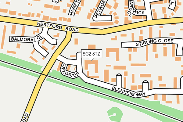 SG2 8TZ map - OS OpenMap – Local (Ordnance Survey)