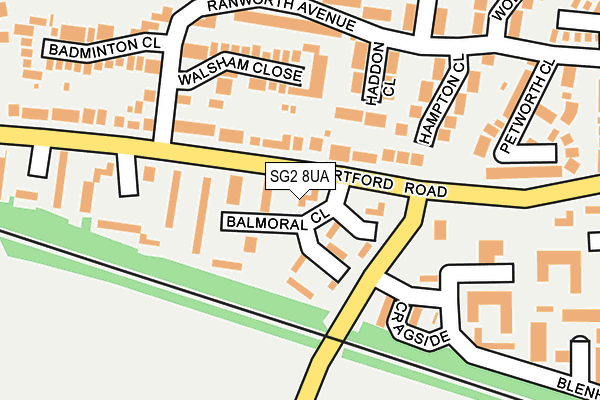 SG2 8UA map - OS OpenMap – Local (Ordnance Survey)