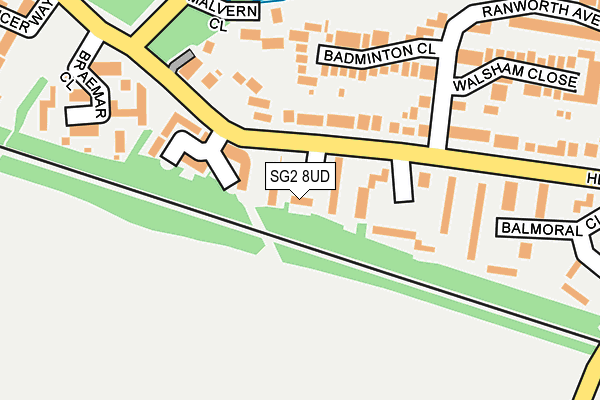 SG2 8UD map - OS OpenMap – Local (Ordnance Survey)