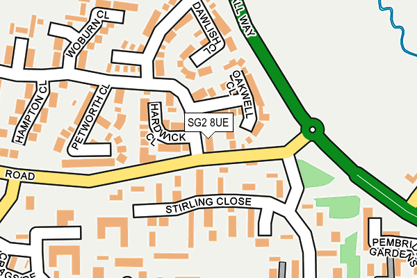 SG2 8UE map - OS OpenMap – Local (Ordnance Survey)
