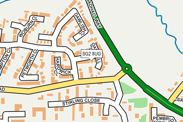 SG2 8UG map - OS OpenMap – Local (Ordnance Survey)