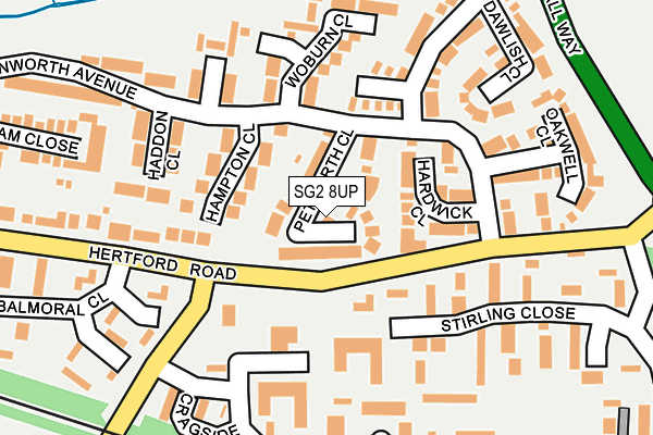 SG2 8UP map - OS OpenMap – Local (Ordnance Survey)
