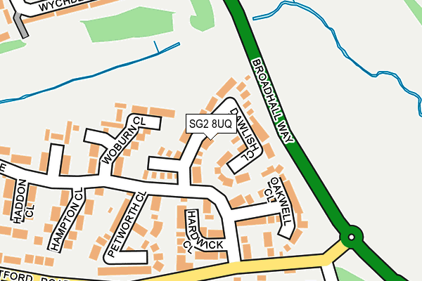 SG2 8UQ map - OS OpenMap – Local (Ordnance Survey)