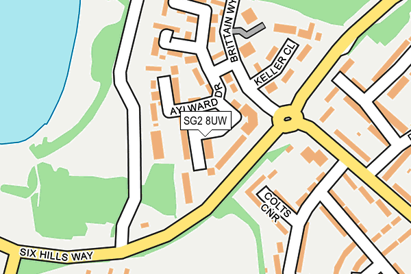 SG2 8UW map - OS OpenMap – Local (Ordnance Survey)