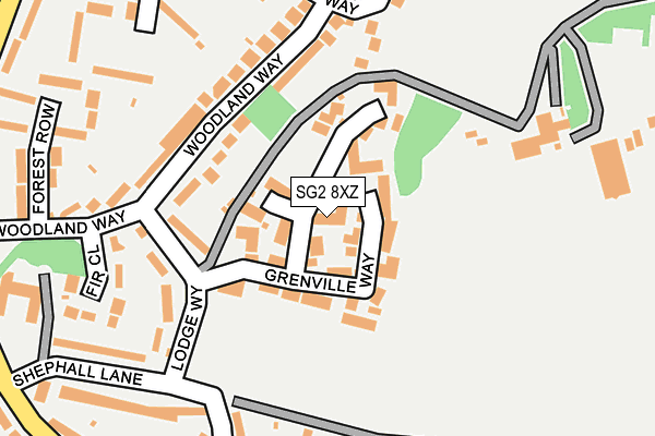 SG2 8XZ map - OS OpenMap – Local (Ordnance Survey)