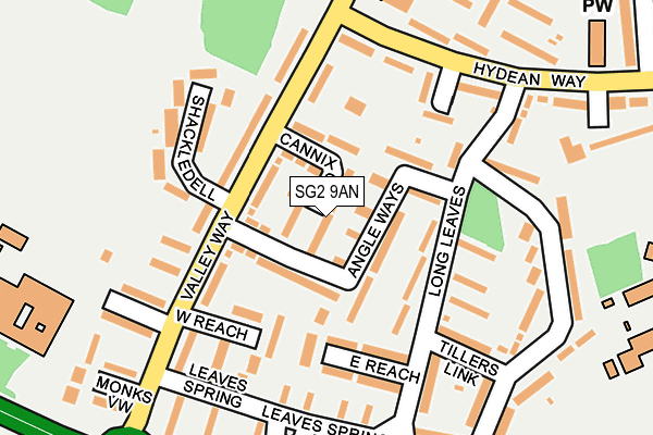 SG2 9AN map - OS OpenMap – Local (Ordnance Survey)