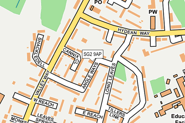SG2 9AP map - OS OpenMap – Local (Ordnance Survey)