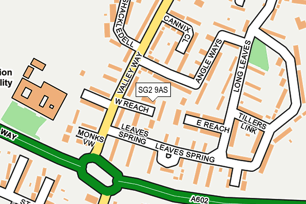 SG2 9AS map - OS OpenMap – Local (Ordnance Survey)