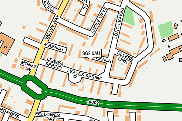 SG2 9AU map - OS OpenMap – Local (Ordnance Survey)