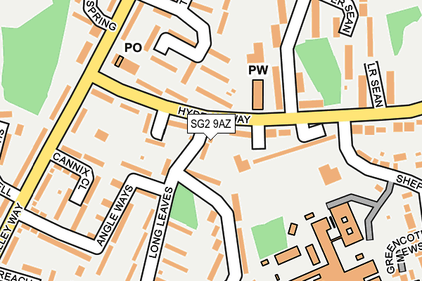SG2 9AZ map - OS OpenMap – Local (Ordnance Survey)