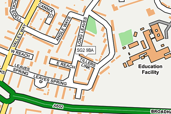 SG2 9BA map - OS OpenMap – Local (Ordnance Survey)