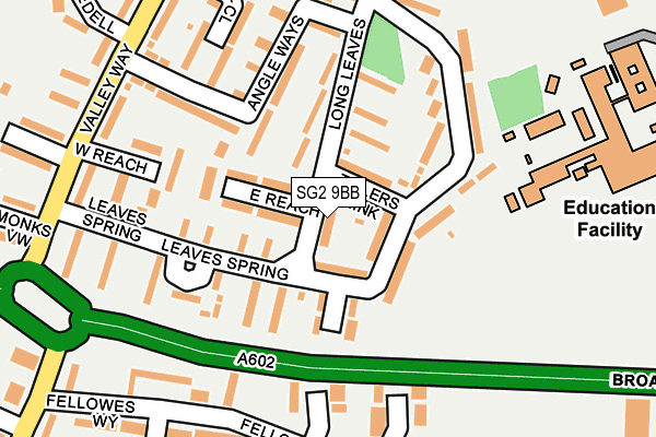 SG2 9BB map - OS OpenMap – Local (Ordnance Survey)