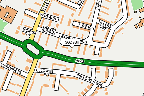 SG2 9BH map - OS OpenMap – Local (Ordnance Survey)