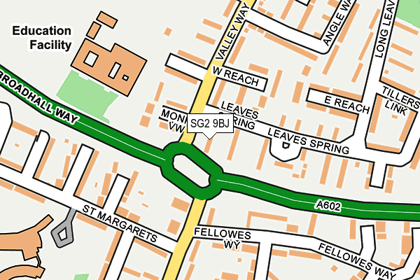 SG2 9BJ map - OS OpenMap – Local (Ordnance Survey)