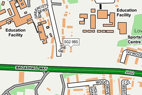 SG2 9BS map - OS OpenMap – Local (Ordnance Survey)