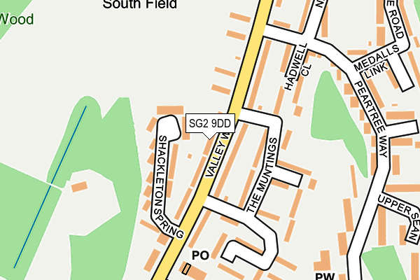 SG2 9DD map - OS OpenMap – Local (Ordnance Survey)