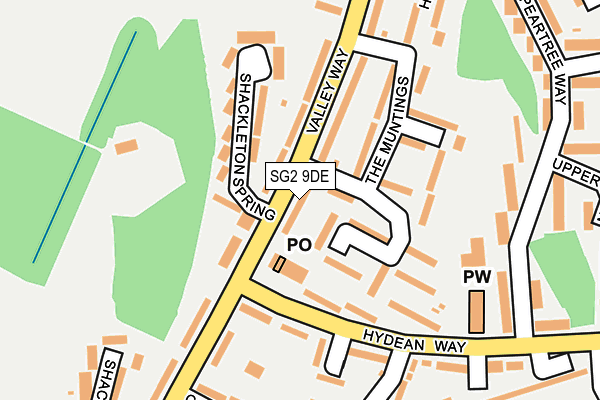SG2 9DE map - OS OpenMap – Local (Ordnance Survey)