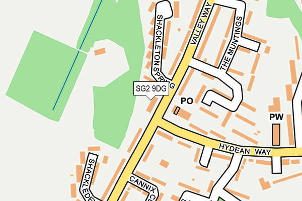 SG2 9DG map - OS OpenMap – Local (Ordnance Survey)