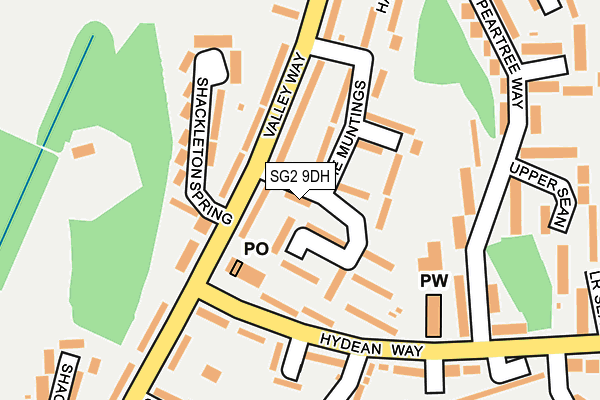 SG2 9DH map - OS OpenMap – Local (Ordnance Survey)
