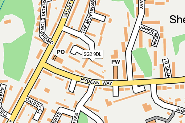 SG2 9DL map - OS OpenMap – Local (Ordnance Survey)