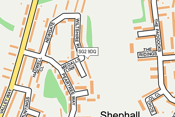 SG2 9DQ map - OS OpenMap – Local (Ordnance Survey)