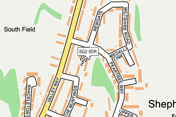 SG2 9DR map - OS OpenMap – Local (Ordnance Survey)