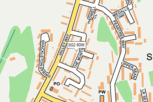 SG2 9DW map - OS OpenMap – Local (Ordnance Survey)