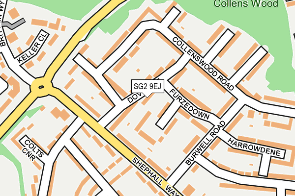 SG2 9EJ map - OS OpenMap – Local (Ordnance Survey)