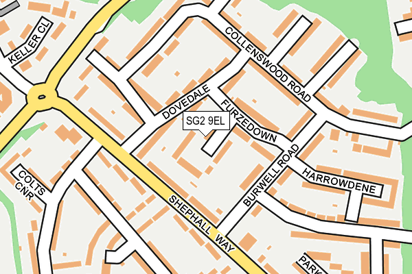 SG2 9EL map - OS OpenMap – Local (Ordnance Survey)