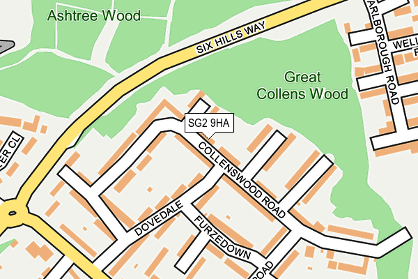 SG2 9HA map - OS OpenMap – Local (Ordnance Survey)