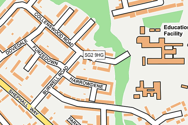 SG2 9HG map - OS OpenMap – Local (Ordnance Survey)