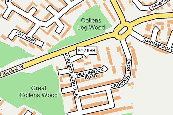 SG2 9HH map - OS OpenMap – Local (Ordnance Survey)