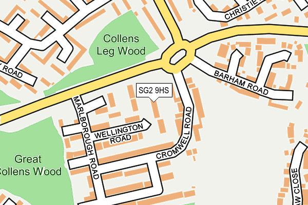 SG2 9HS map - OS OpenMap – Local (Ordnance Survey)