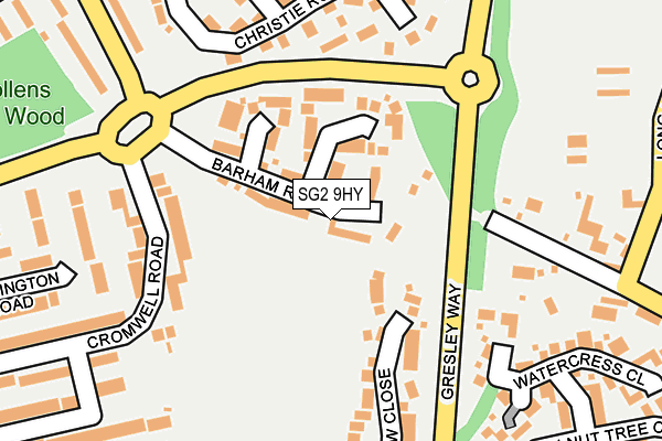 SG2 9HY map - OS OpenMap – Local (Ordnance Survey)