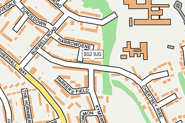 SG2 9JG map - OS OpenMap – Local (Ordnance Survey)